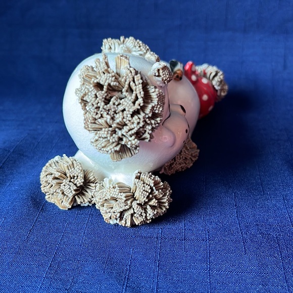 Vintage MC Lefton Spaghetti Dog ( puppy) with Bug on Butt Figurine - Picture 4 of 5